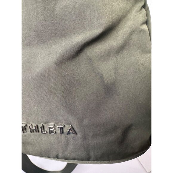 Athleta Vertical Crossbody Bag Women’s Nylon Travel Purse Olive Green Adjustabl - Picture 8 of 14